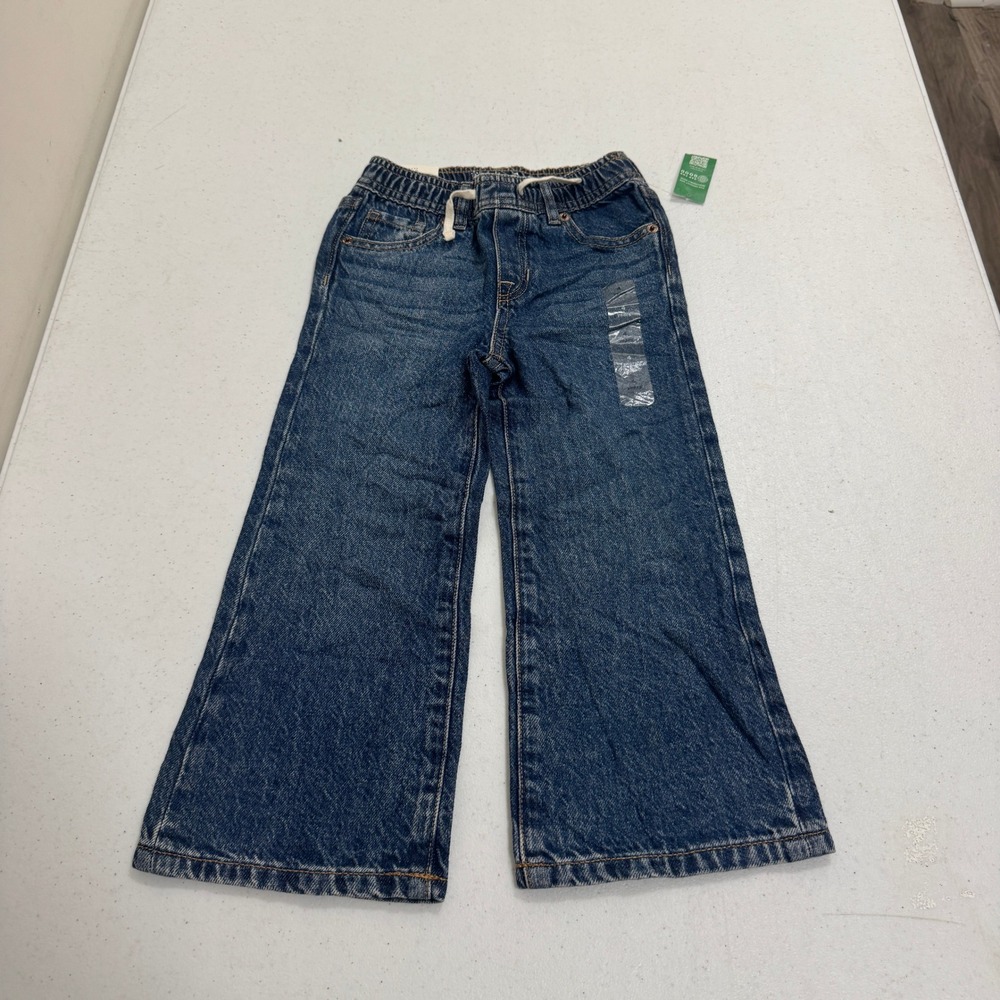Baby GAP Stride Relaxed Wide Leg Jeans Medium Wash Blue 4 Years NWT